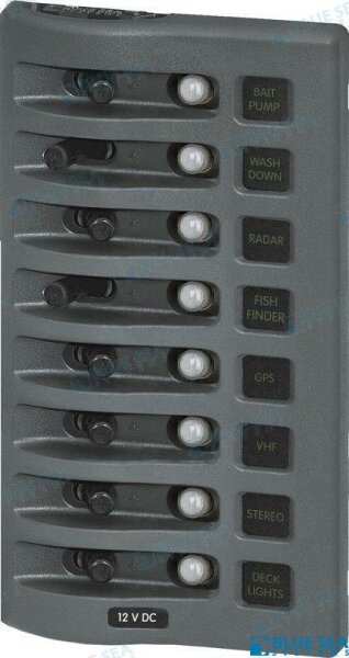 PANEL WD 12VDC CLB 8POS GRAY